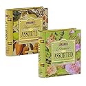 Basilur | Bouquet Green Tea & Specialty Classics Assorted Black Tea Book Set | 100% Pure Ceylon Tea | Collectible Metal Caddy | 2 X 32 Tea Bags