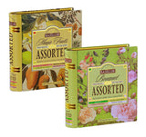 Basilur | Bouquet Green Tea & Specialty Classics Assorted Black Tea Book Set | 100% Pure Ceylon Tea | Collectible Metal Caddy | 2 X 32 Tea Bags