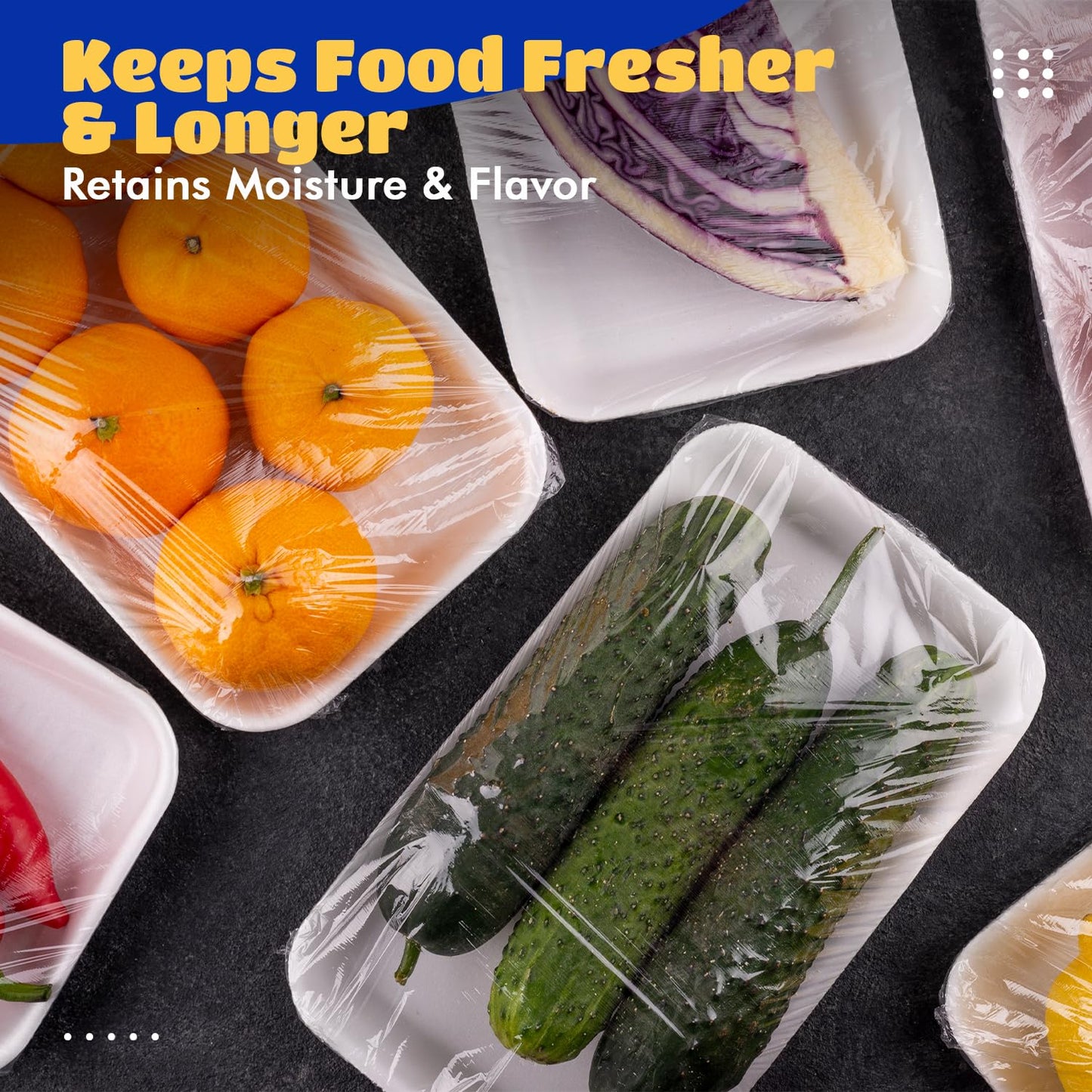 Stretch Tite Plastic Wrap For Food With Slide Cutter 750 Sq. Ft 11 7/8 Inch. Pack Of 2 With a Scooply Bag Clip