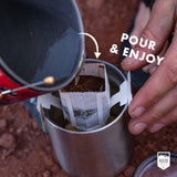 Kuju Coffee Premium Pour Over Camping Coffee Singles - 6 Pack Basecamp Blend, Medium Roast - Superior Instant Pocket Coffee for Backpacking, Travel