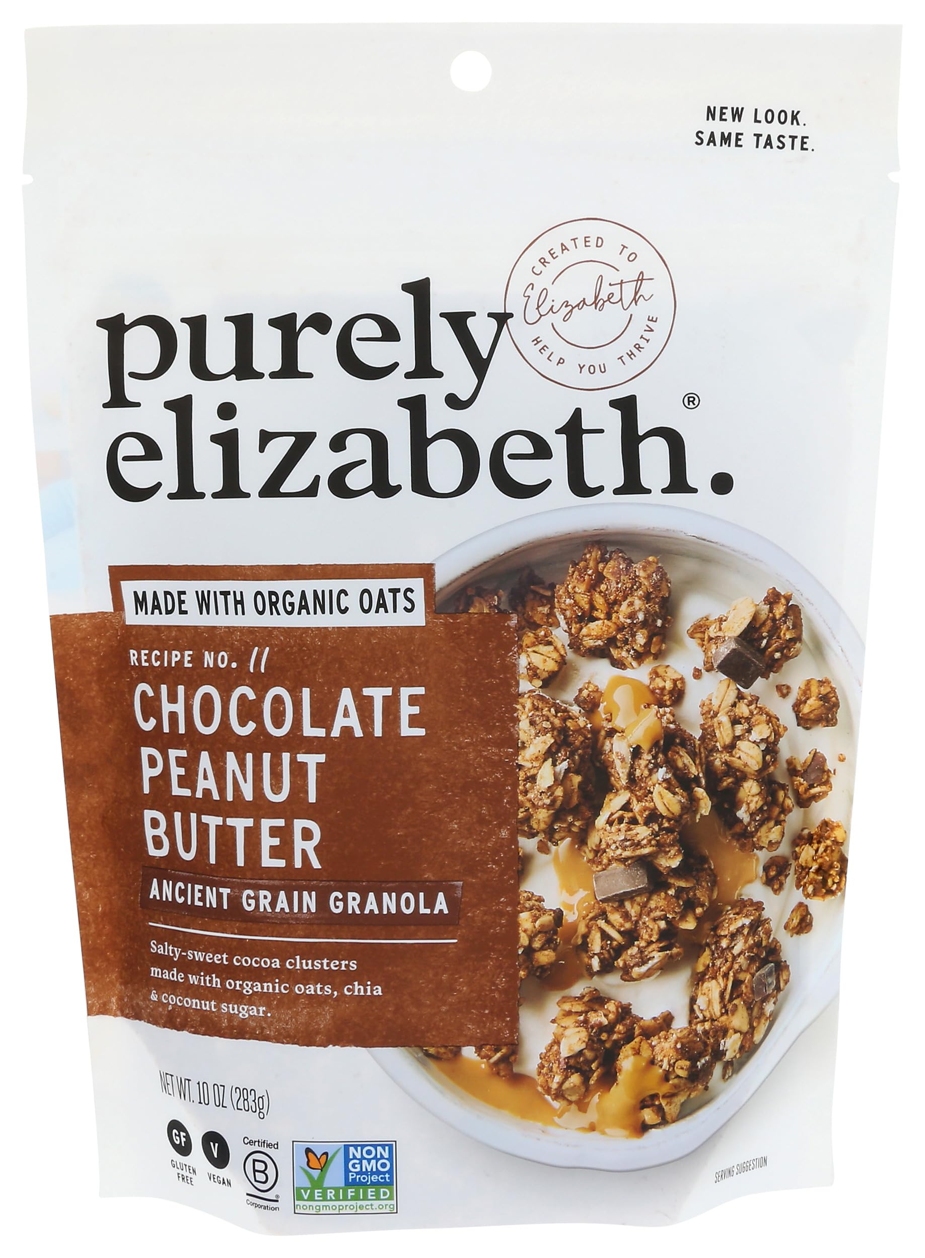 Purely Elizabeth, Granola Nut Butter Chocolate, 10 Ounce