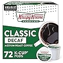 Krispy Kreme Classic Decaf, Single-Serve Keurig K-Cup Pods, Medium Roast Coffee Pods, 72 Count