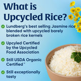 Lundberg Upcycled Organic Jasmine White Rice - Light & Fluffy, Gluten Free, Resealable 2lb Bag (Pack of 1)