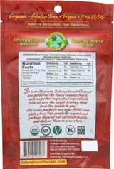 INTERNATIONAL HARVEST Organic Apple Juice Sweetened Cranberries, 3 OZ