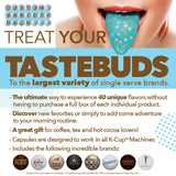 Decaf Coffee Pods Variety Pack Sampler, Assorted Unflavored & Flavored Coffee Pods Compatible with Keurig K Cups Brewers, Decaffeinated Coffee