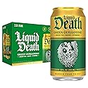 Liquid Death Iced Tea - Green Guillotine (Green Tea), Less Sugar*, Boost of Caffeine, B Vitamins, No Artificial Sweeteners, 12 Fl Oz (Pack of 12)