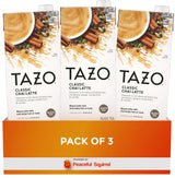 Tazo Classic Chai Latte Concentrate, Spiced Black Tea Blend, 32 oz (Pack of 3) - Packaged by Peaceful Squirrel