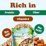 Dry Roasted Natural Sliced Almonds - 6 Ounces Unblanched Nuts, Oven Toasted, Unsalted, No Oil Added, Perfect for Cooking, Baking and Snacking, Vegan