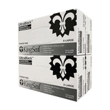 KingSeal UltraBlack X-LARGE Textured Medical Grade Nitrile Gloves, Black, Powder Free, 4 Mils - 4 Boxes of 100 Gloves by Weight (400 Count)
