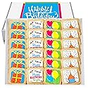 Happy Birthday Cookies 24 PACK INDIVIDUALLY WRAPPED Party Favors Gift Basket for Kids Men Women | Decorated Sugar Cookie Gift Box | Nut Free
