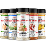 Wicked Cutz Sampler Grill Seasoning Set, 5 Pack of Flavored Grilling Spices, Jerky Seasoning, Low Sodium & No MSG Spices & Seasonings