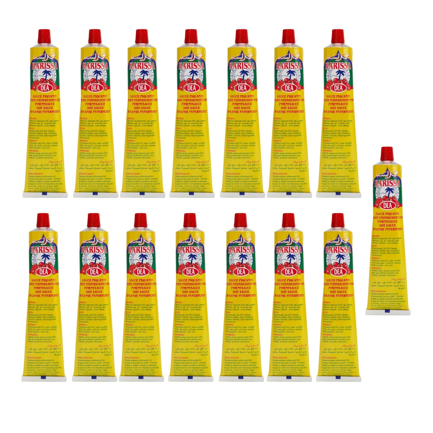 Harissa Condiment in Tube - Spicy 120 Gr (15 PACK)