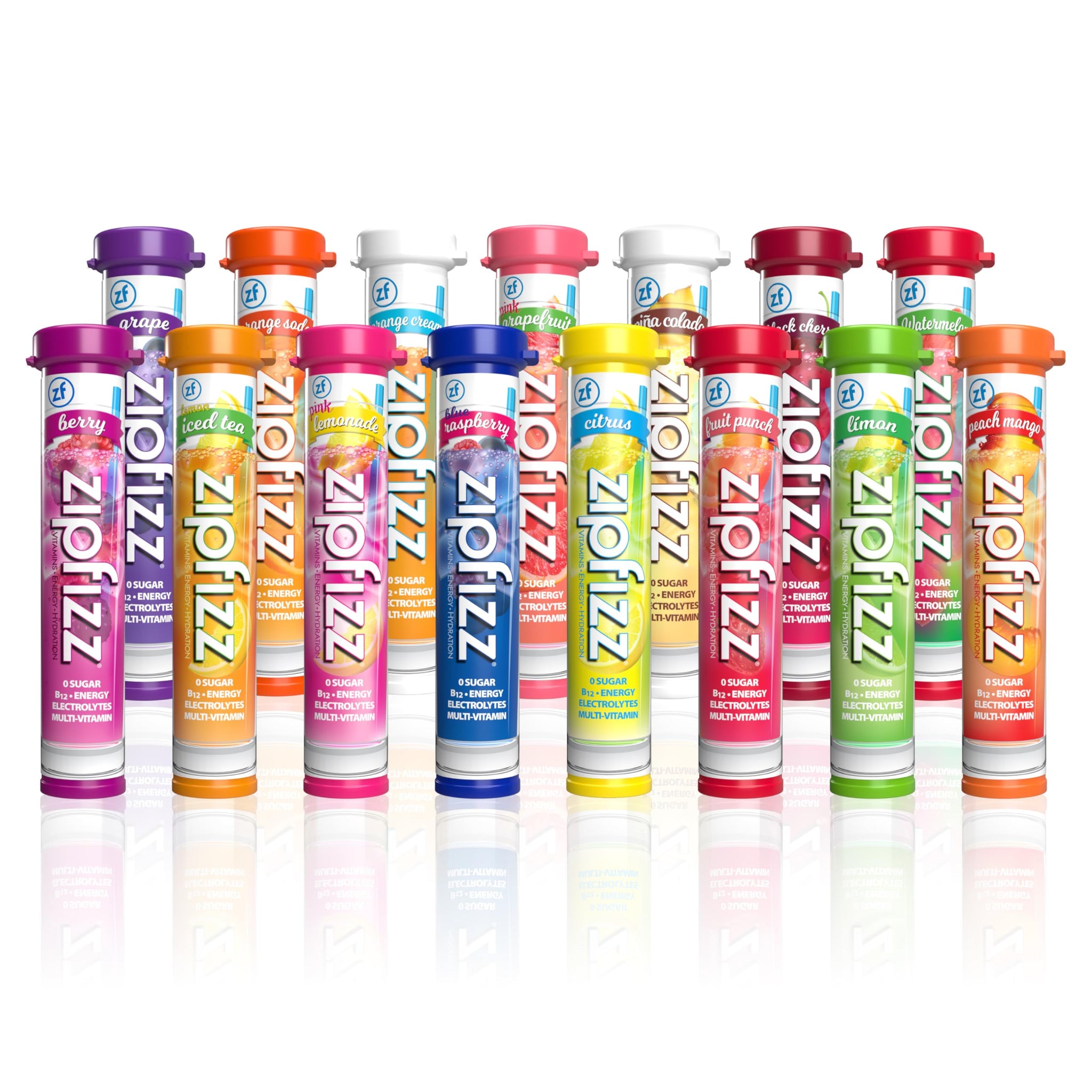 Zipfizz Daily Energy Drink Powder, Variety Pack, 15 Pack | 3-in-1 Sustained Energy, Rapid Hydration, and Essential Vitamins | Sugar-Free | Electrolyte