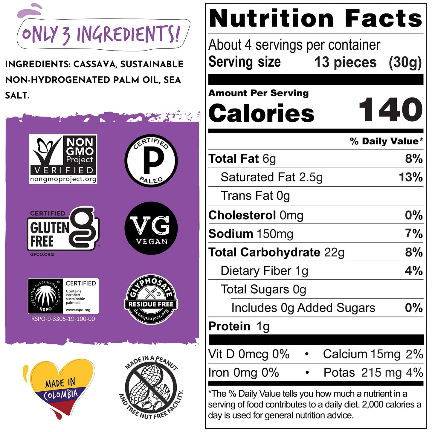 Artisan Tropic Your Tasty & Healthy Snack Strips, Plantain, 4.5 Ounce (Pack of 2)