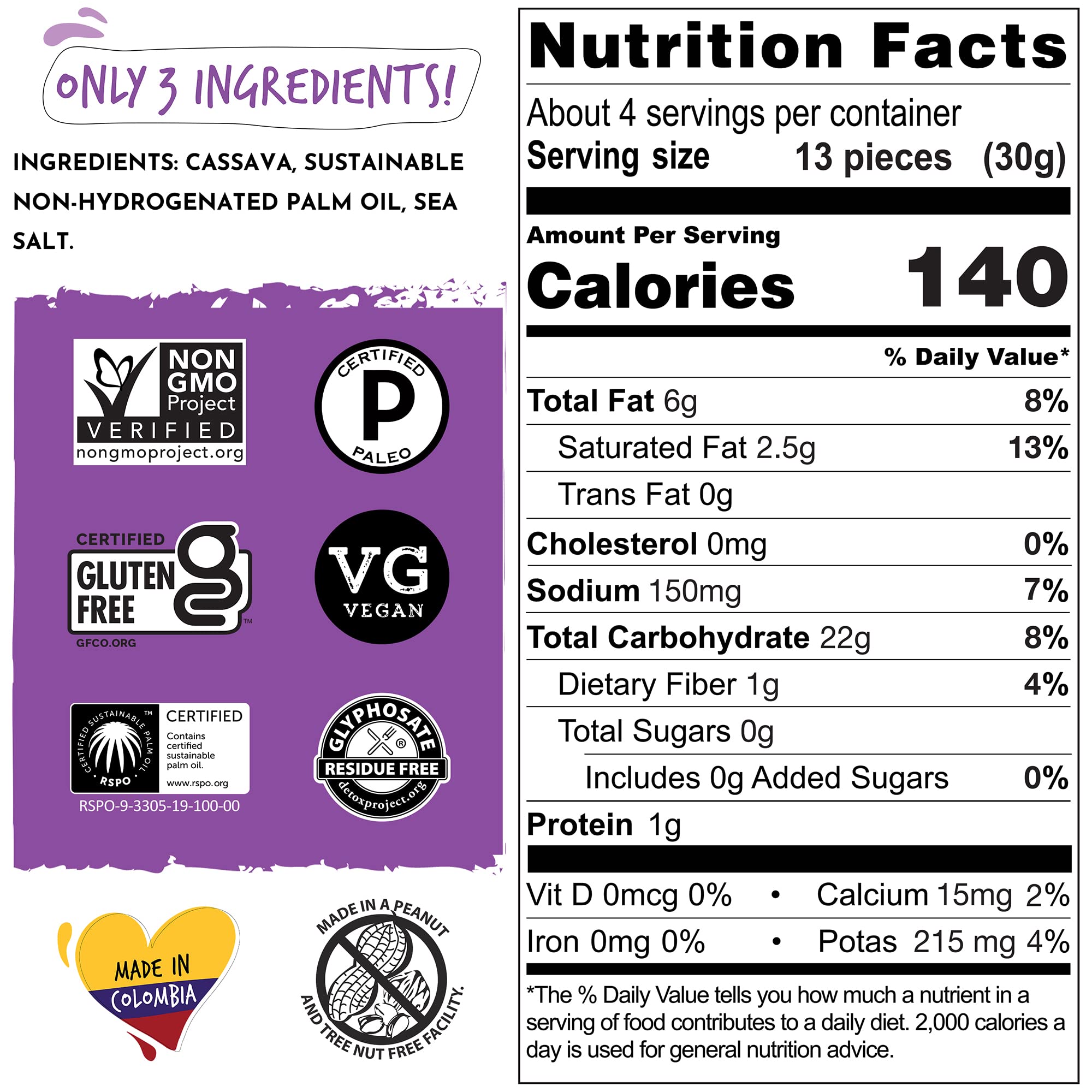 Artisan Tropic Your Tasty & Healthy Snack Strips, Plantain, 4.5 Ounce (Pack of 2)