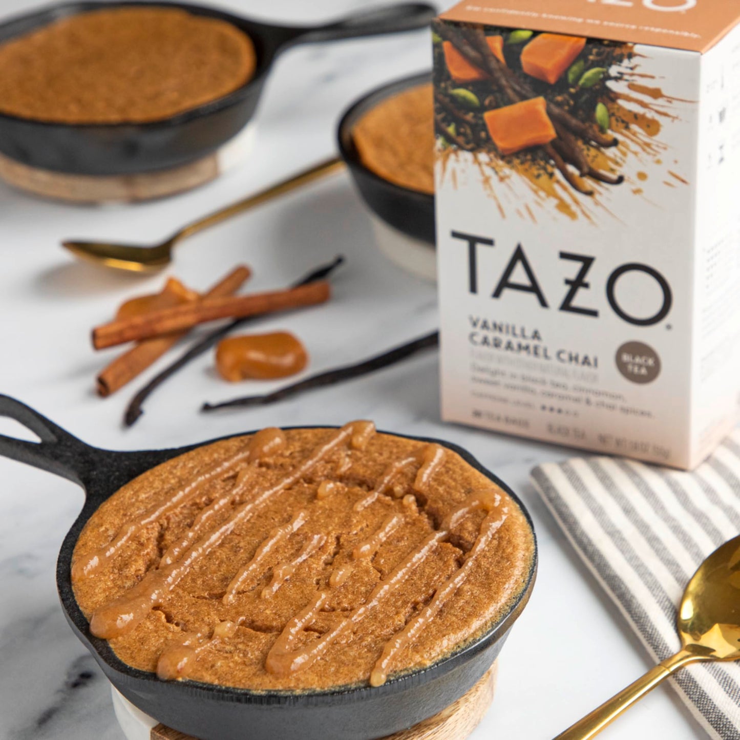 Tazo Vanilla Caramel Chai Teabags, 20 Count (Pack of 3)