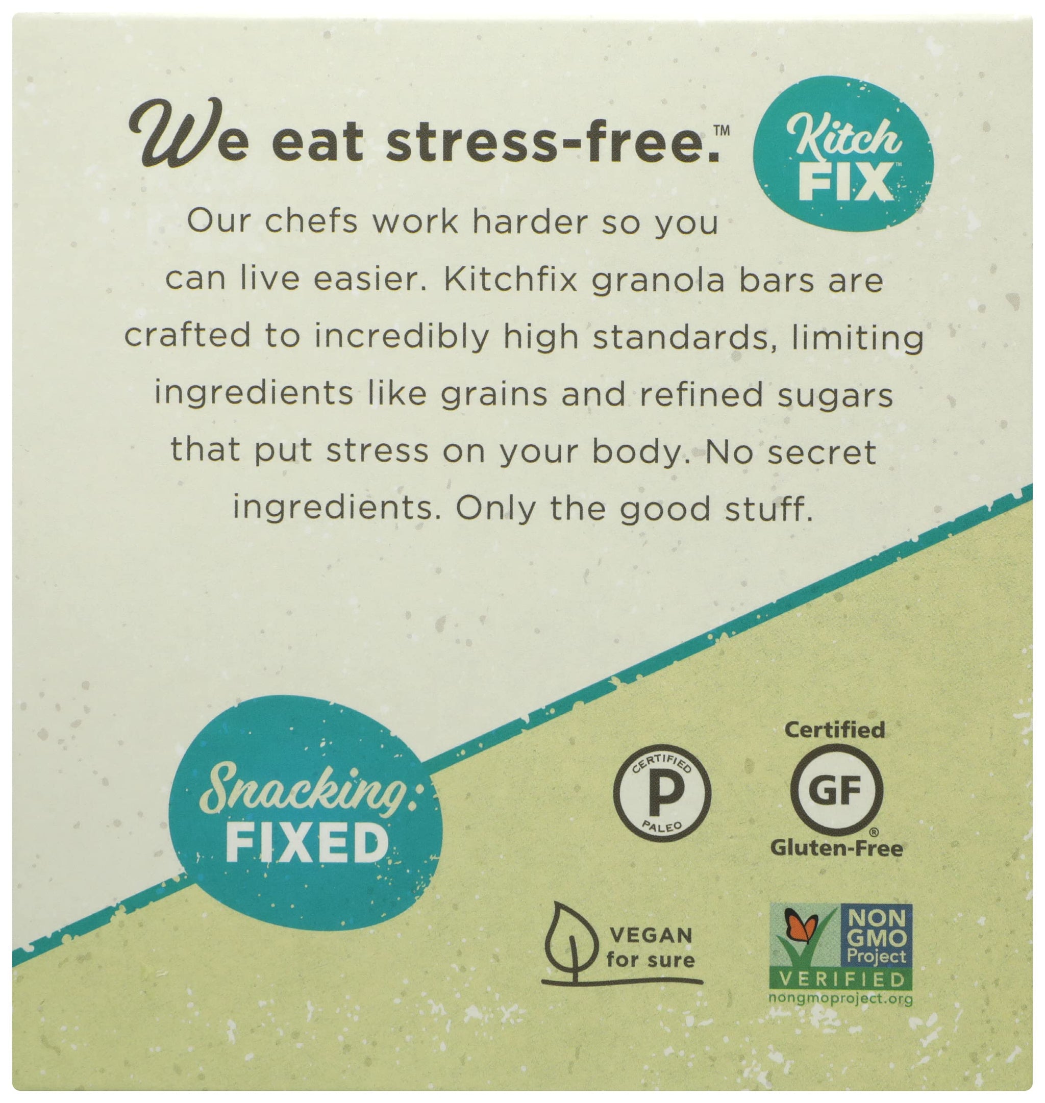 Kitchfix, Granola Bars Grain Free Vanilla Sea Salt, 5.8 Ounce