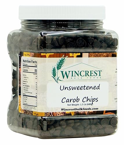 WinCrest Unsweetened Carob Chips (1.5 Lb Tub)