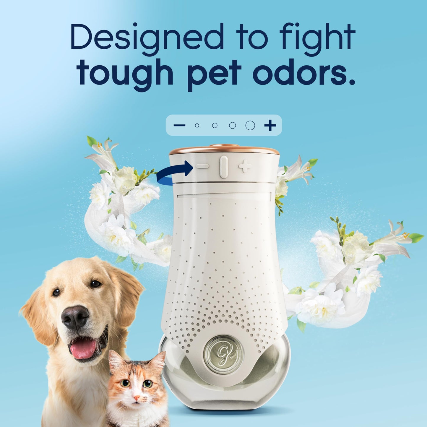 Glade PlugIns Refills Air Freshener Starter Kit, Pet Fresh Scent, Scented and Essential Oils for Home and Bathroom, 0.67 Fl Oz, 1 Warmer + 2 Refills