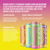 Wooooo! Energy Ric Flair Sparkling Adaptogenic Mushroom Energy Drink | Natural Antioxidants & Nootropics | Lion’s Mane & Cordyceps | 150mg Caffeine |