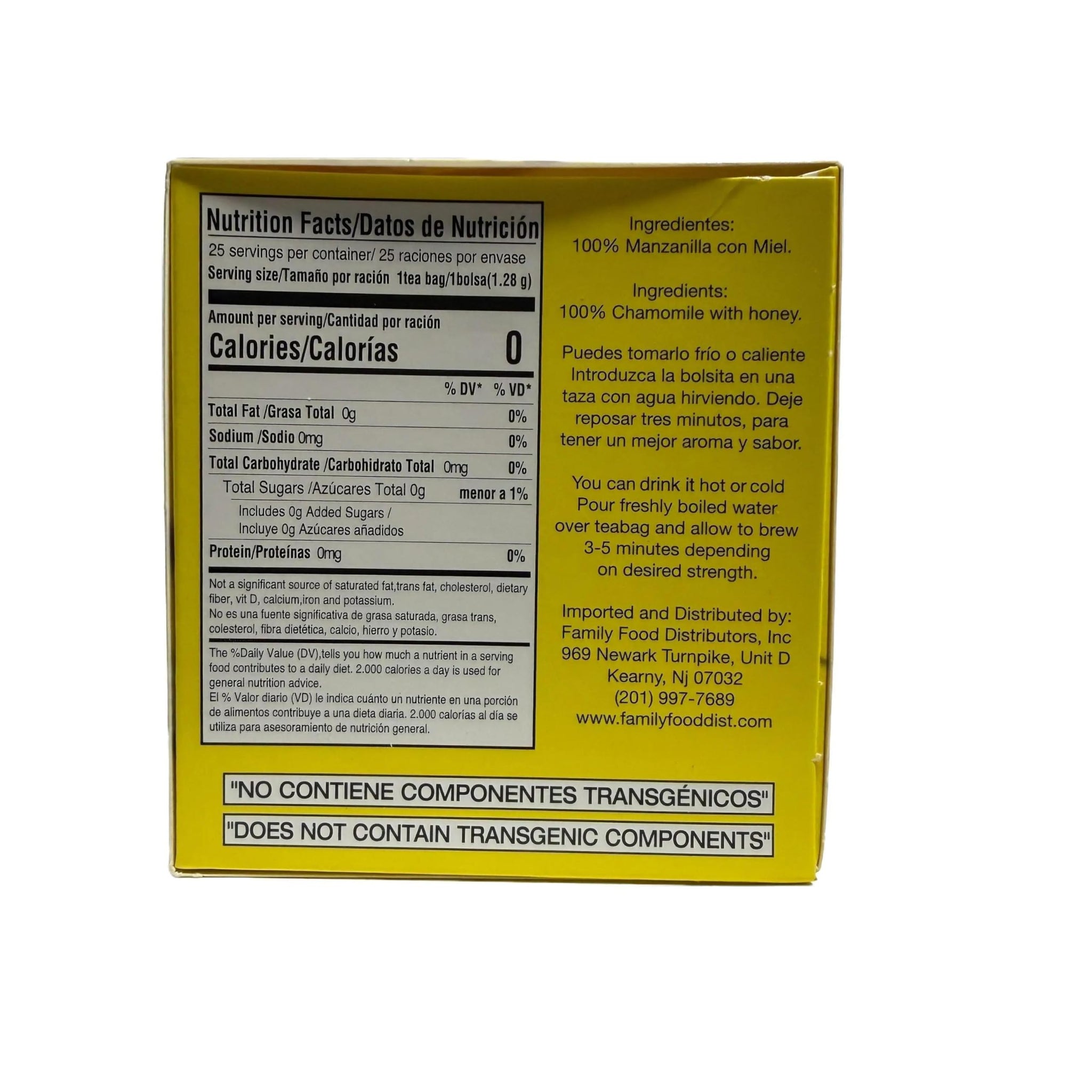 Hornimans Manzanilla Con Miel (Chamomile Tea) 50grs. 3-pack