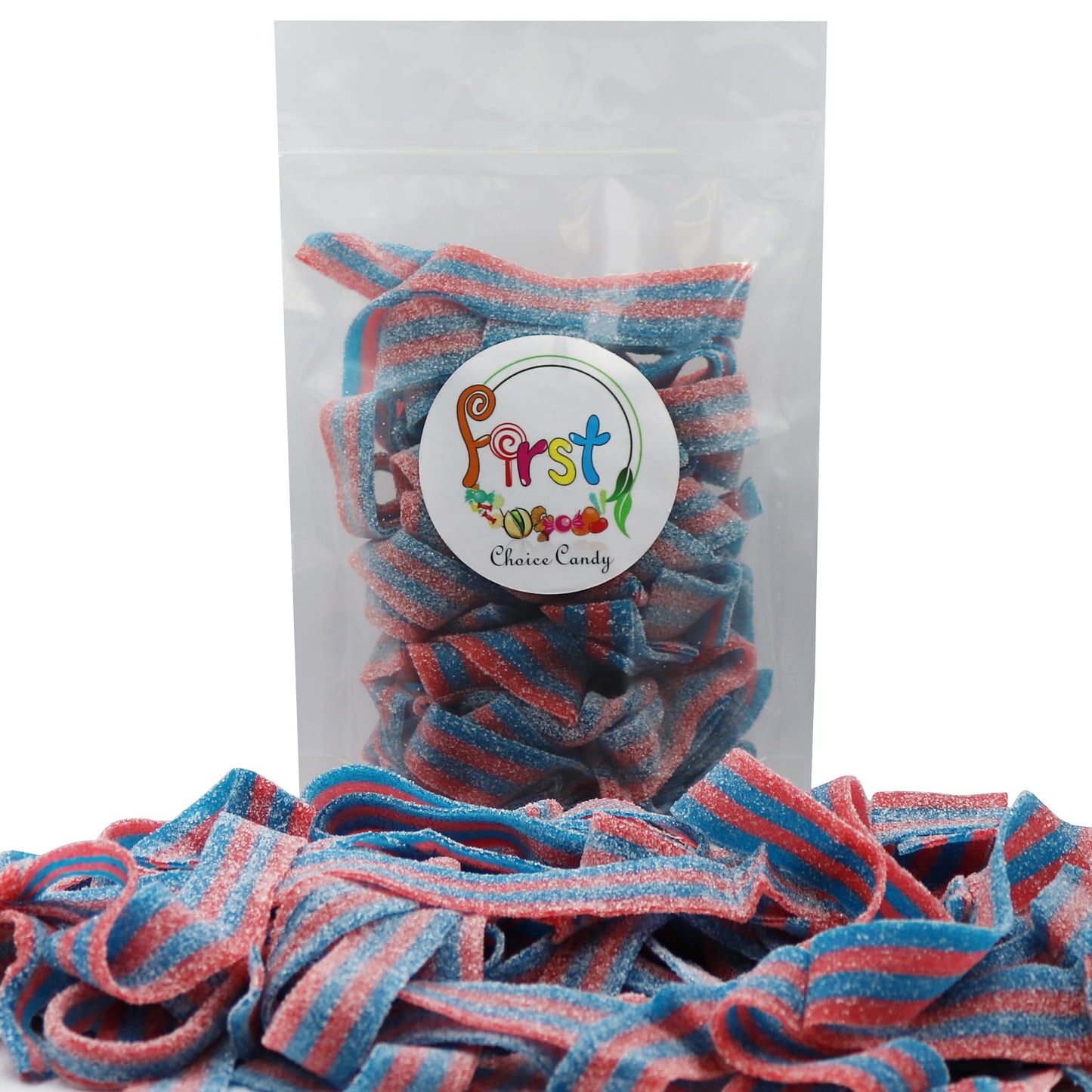 Variety Color Sour Gummy Belts (Blazpberry Red & Blue Raspberry, 2 LB)