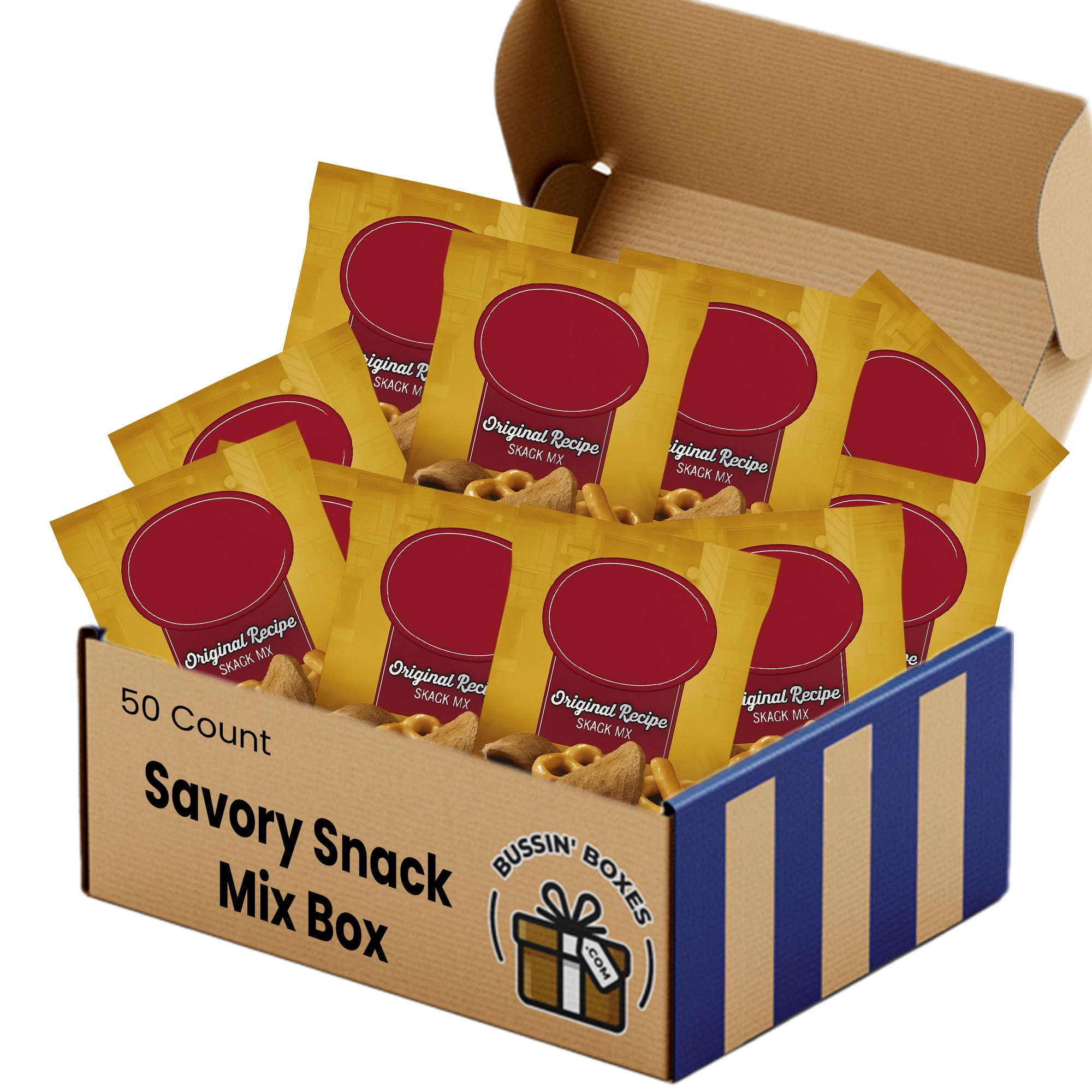 Savory Original Recipe Snack Mix Variety Pack - Bulk Snack Bags with Crunchy Breadstick Chips and Pretzel Bites (1.75 oz., 50 ct.) - Individually