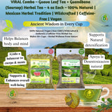 BexpertsUSA - Guayaba(Guava) Leaf Tea (4 oz) + Guanábana (Soursop) Leaves Tea (4 oz) - Wildcrafted Loose Leaf Herbal, Viral Combo - 100% Natural