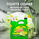 Gain Liquid Laundry Detergent, Original Scent, 154 fl oz, 107 loads, Freshness + Odor Fighting, Laundry Detergent Liquid Soap, HE compatible