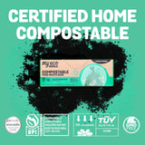 MyEcoWorld® Compostable Kitchen Waste Bags - 300 Count - 100% Certified Compostable - 3 Gallon - Super Strong - Leak Proof - Unscented - Easy to Open