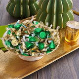 Green & Gold Foil Wrapped Milk Chocolate Candy - 1 Pound St. Patrick’s Day Bulk Chocolate Mix, Gold Almond Chocolates & Green Milk Chocolate For Party