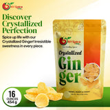 NY SPICE SHOP Candied Ginger Slices - (16 Oz.) 1 Pound Crystallized Ginger Slices - Ginger Hard Candy - Candied Ginger Pieces - Crystallized Ginger