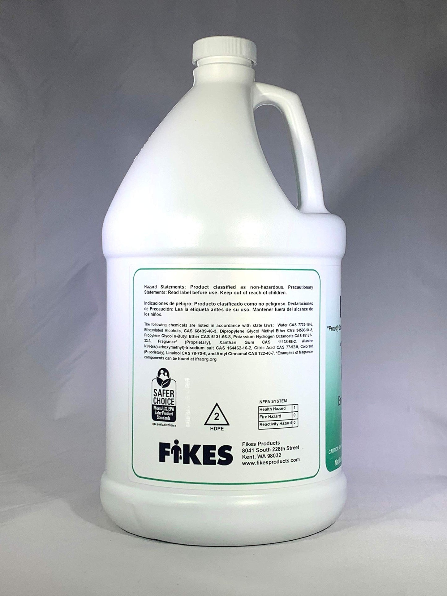 Fikes Tough Green Multipurpose Enviro-Cleaner & Degreaser, 128oz (1 gallon) Concentrate Degreaser & Floor Cleaner, Environmentally Safe
