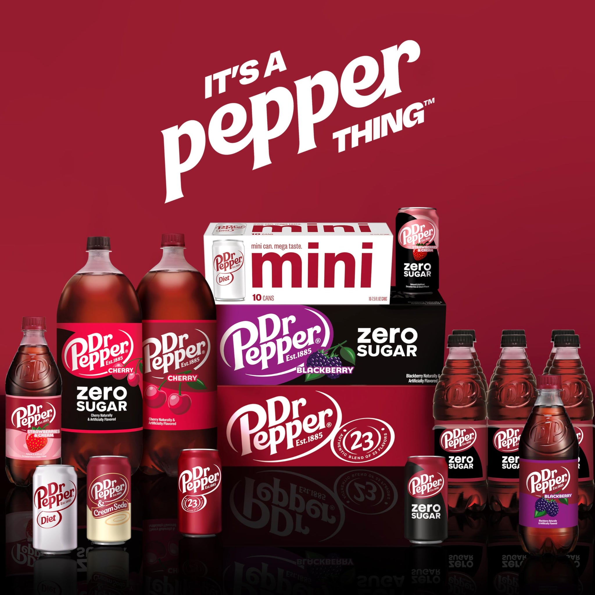 DR PEPPER and Cream Soda Zero Sugar, 12 fl oz cans, 12 pack