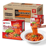 Nongshim Tteokbokki Style Noodles, Sweet and Spicy Sauce, Korean Instant Noodles, Wheat Stir Fry Style Noodles, Korean Street Food-Inspired Flavor