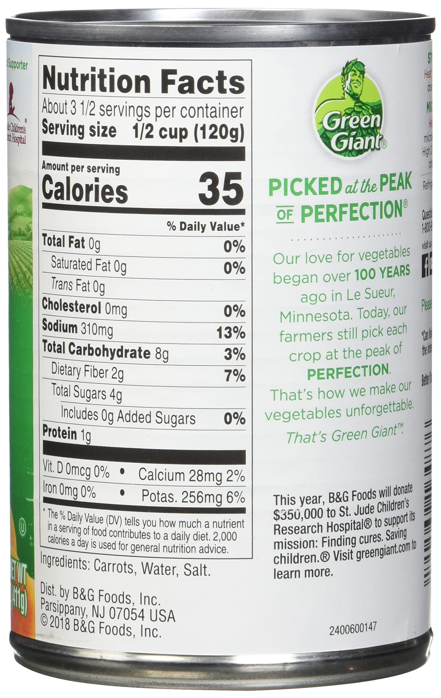 Green Giant Sliced Carrots, 14.5 Ounce Can