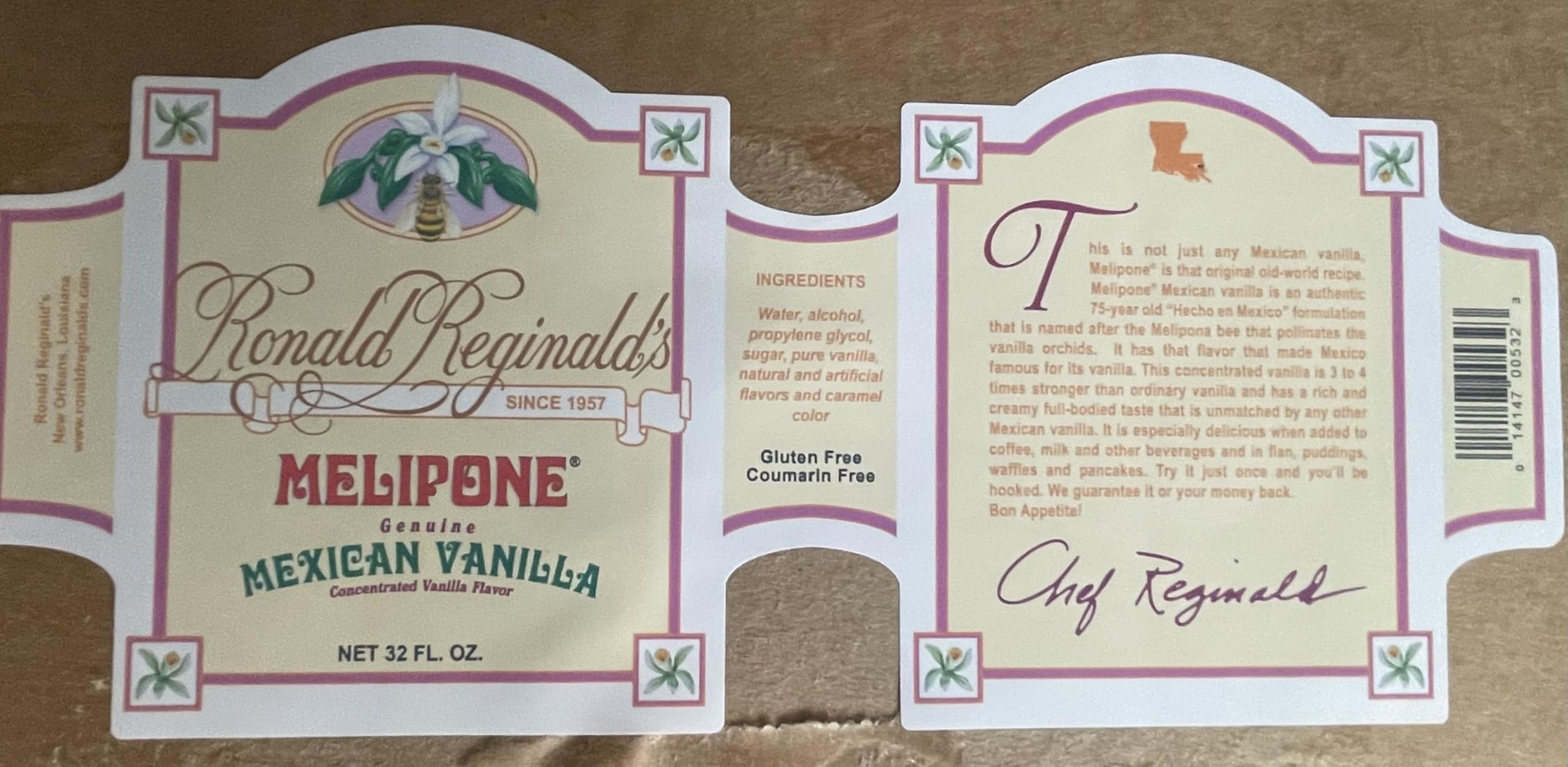 Ronald Reginald's Melipone® Mexican Vanilla Quart