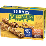 Nature Valley Protein Bars Variety Pack, Gluten Free Chewy Granola Snack Bars, 10g Protein, Peanut Butter Dark Chocolate, Salted Caramel Nut, Peanut