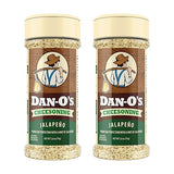 Dan-O's Jalapeño Cheesoning Seasoning, 2.6 oz Bottle, 2 Pack, Cheesy Seasoning for Pizza, Popcorn, Chicken, Bread and More, Sugar Free, Zero Calorie