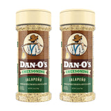 Dan-O's Jalapeño Cheesoning Seasoning, 2.6 oz Bottle, 2 Pack, Cheesy Seasoning for Pizza, Popcorn, Chicken, Bread and More, Sugar Free, Zero Calorie