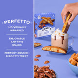 Nonni's Turtle Pecan Biscotti Italian Cookies - 3 Boxes Caramel Pecan Cookies Dipped in Milk Chocolate - Butter Pecan Biscotti Individually Wrapped