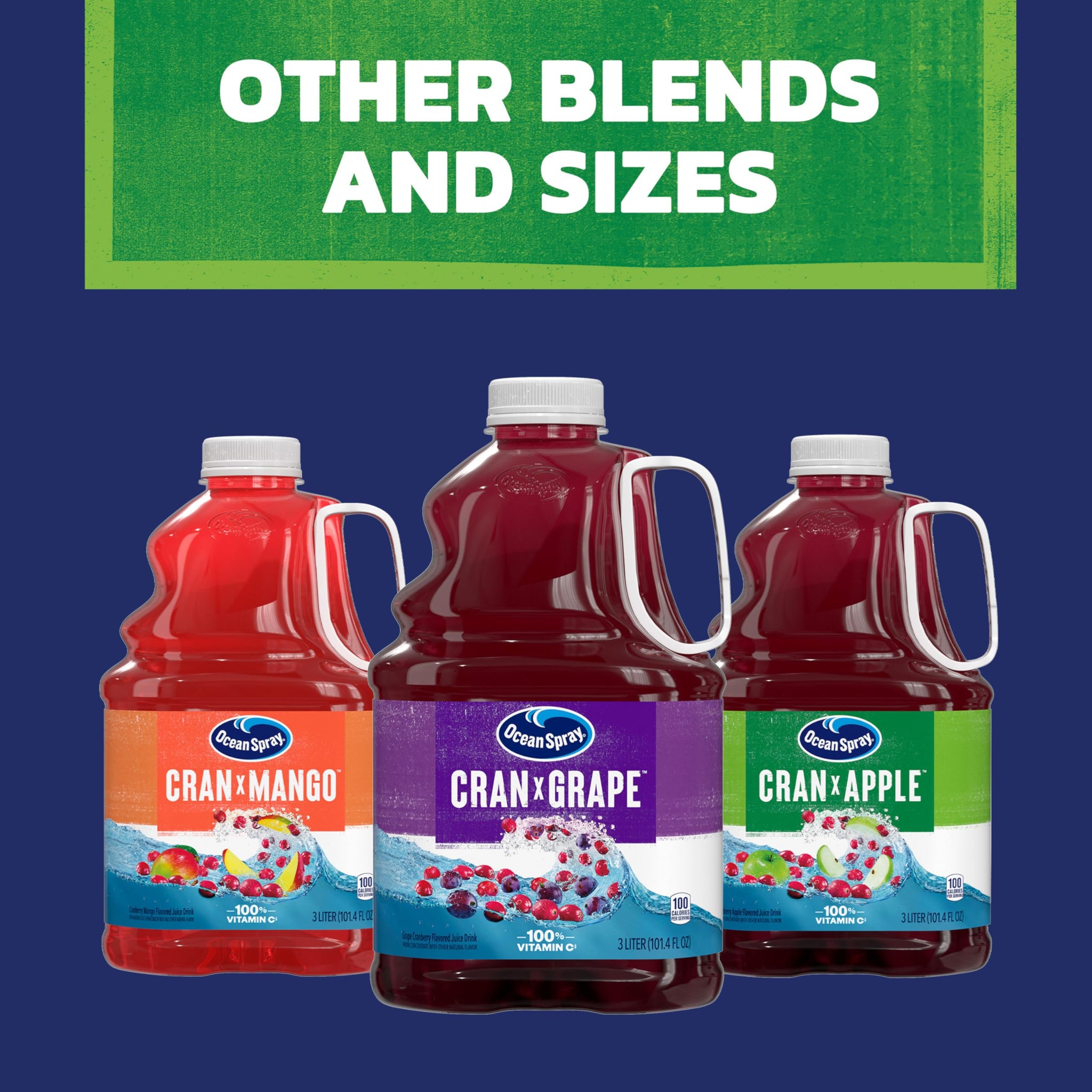 Ocean Spray® Cran-Apple™ Cranberry Apple Juice Drink, 101.4 Fl Oz Bottle (Pack of 1)