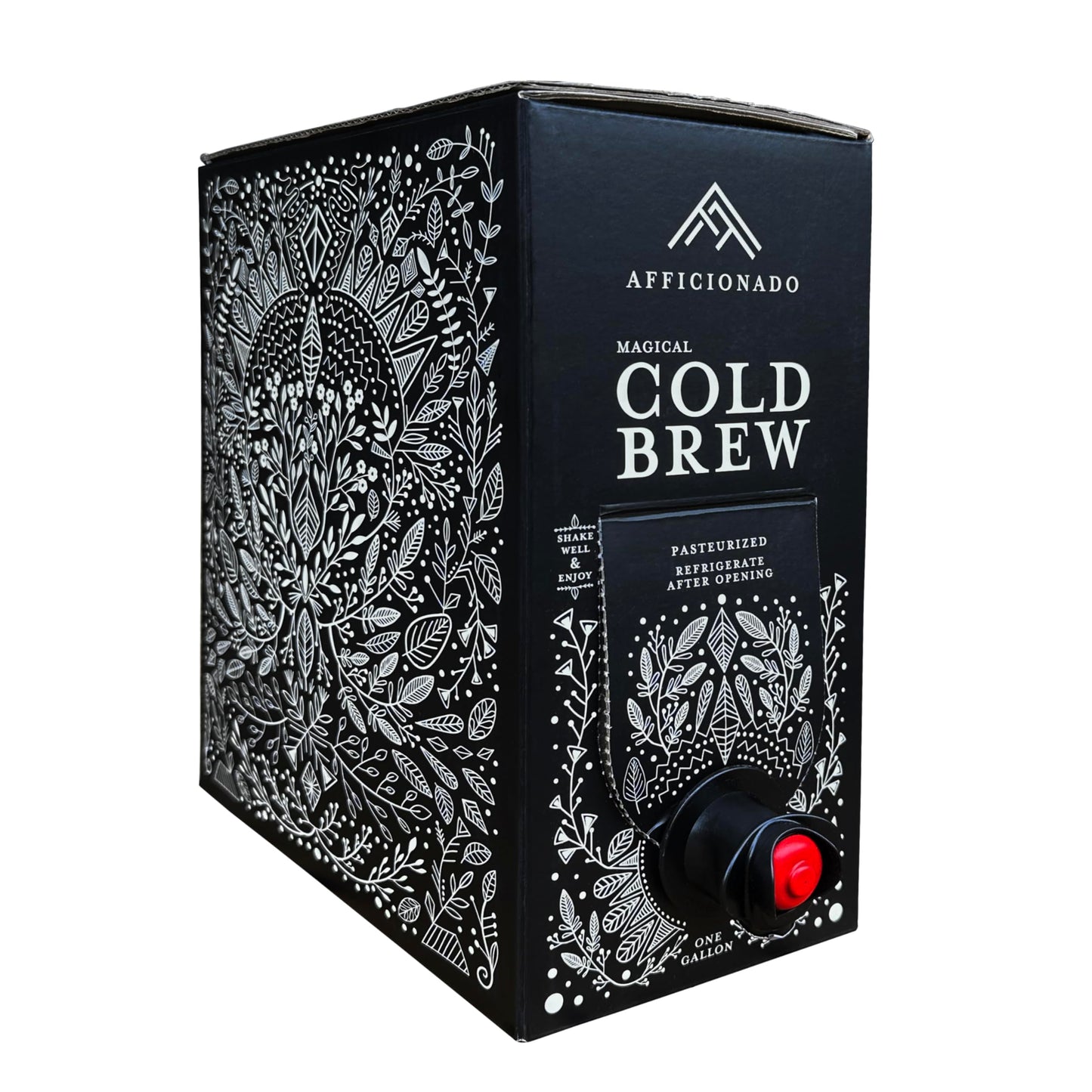 Afficionado Coffee Roasters | Magical Cold Brew | 1 Gallon | Bag in Box | Single Origin Peruvian Coffee | Medium Roast | Ready to Drink | Pasteurized