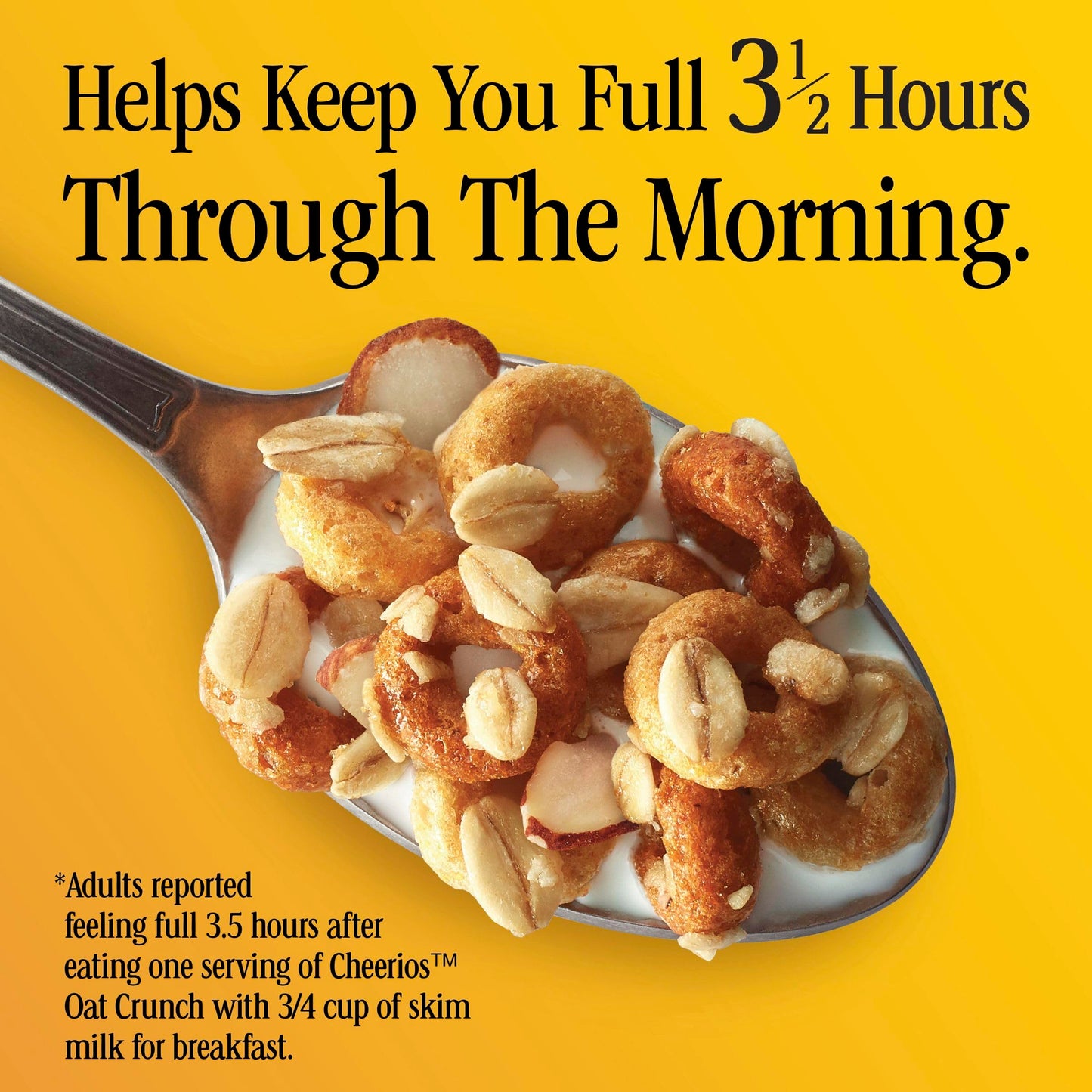 Cheerios Oat Crunch Almond Breakfast Cereal, Made with Whole Grain, Family Size, 24 oz