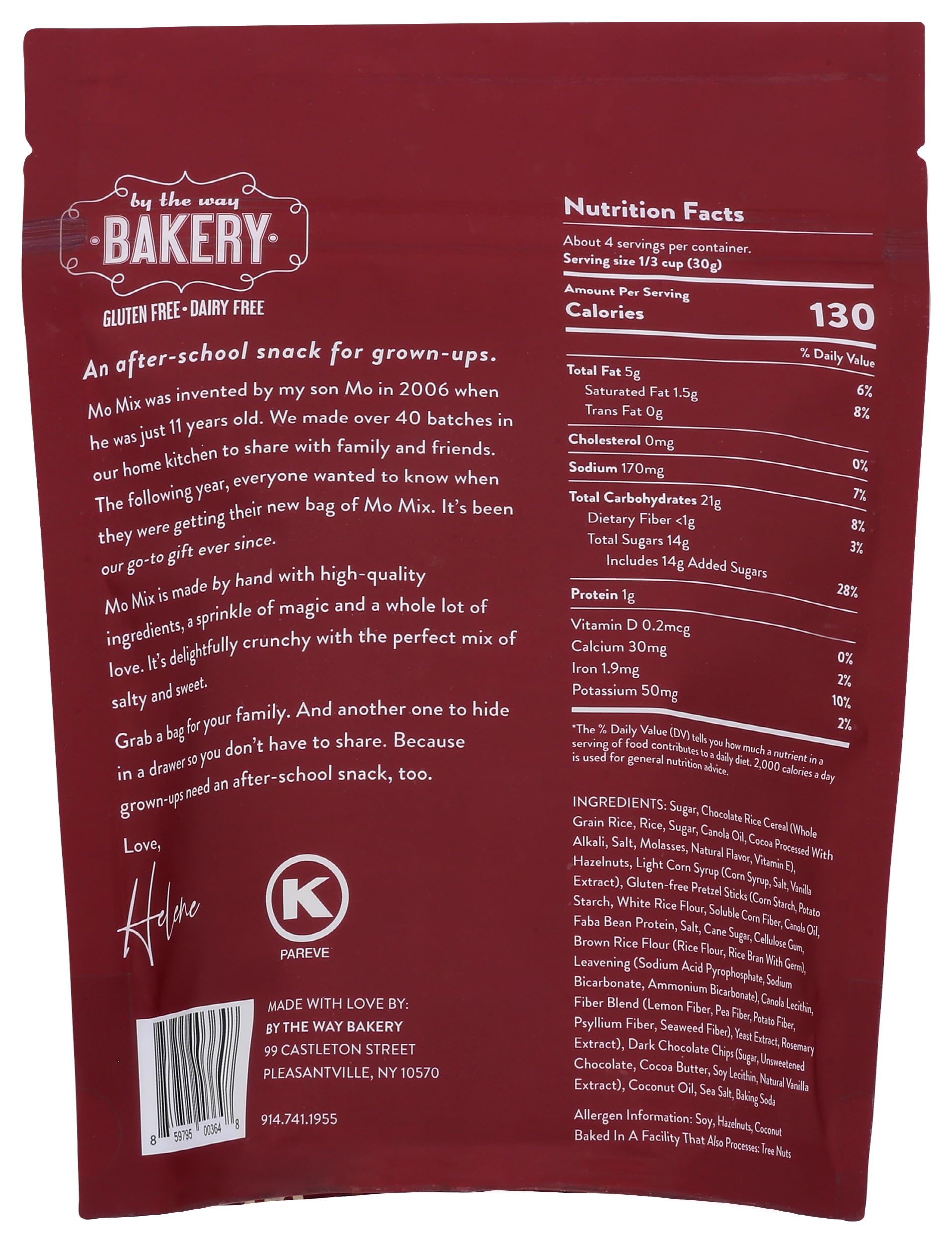 By The Way Bakery, Mix Mo Hazelnut Chocolate, 4 Ounce