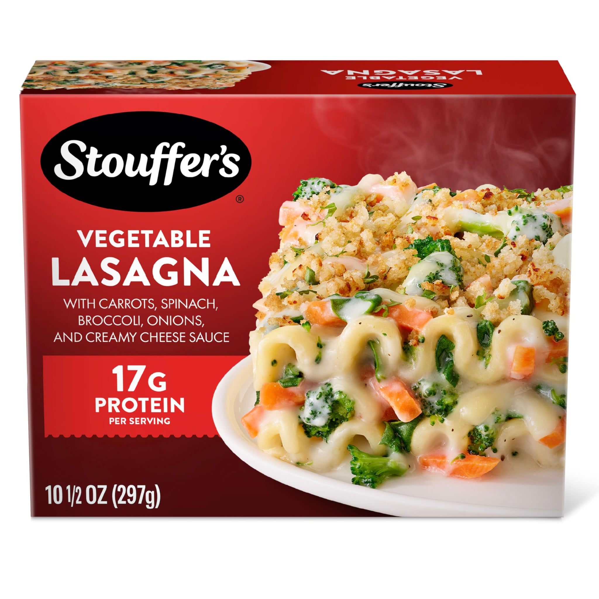 Stouffer's Vegetable Lasagna, Single Serve, Veggie Lasagna, Single Frozen Meals