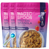 Magic Spoon High Protein Granola Low Sugar - 3 Pack, Mixed Berry - Low Carb Sugar Free Protein Snacks & Breakfast Food - Grain & Gluten Free Granola