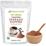 Z Natural Foods Freeze-Dried Organic Instant Coffee - Made from Medium Roast 100% Arabica Beans - Rich in Antioxidants - Boosts Mood, Energy, Memory