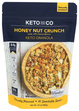 Keto Honey Nut Granola by Keto and Co | Just 0.9g Net Carbs Per Serving | Gluten Free, Low Carb, Diabetic Friendly, Naturally Sweetened, No Added