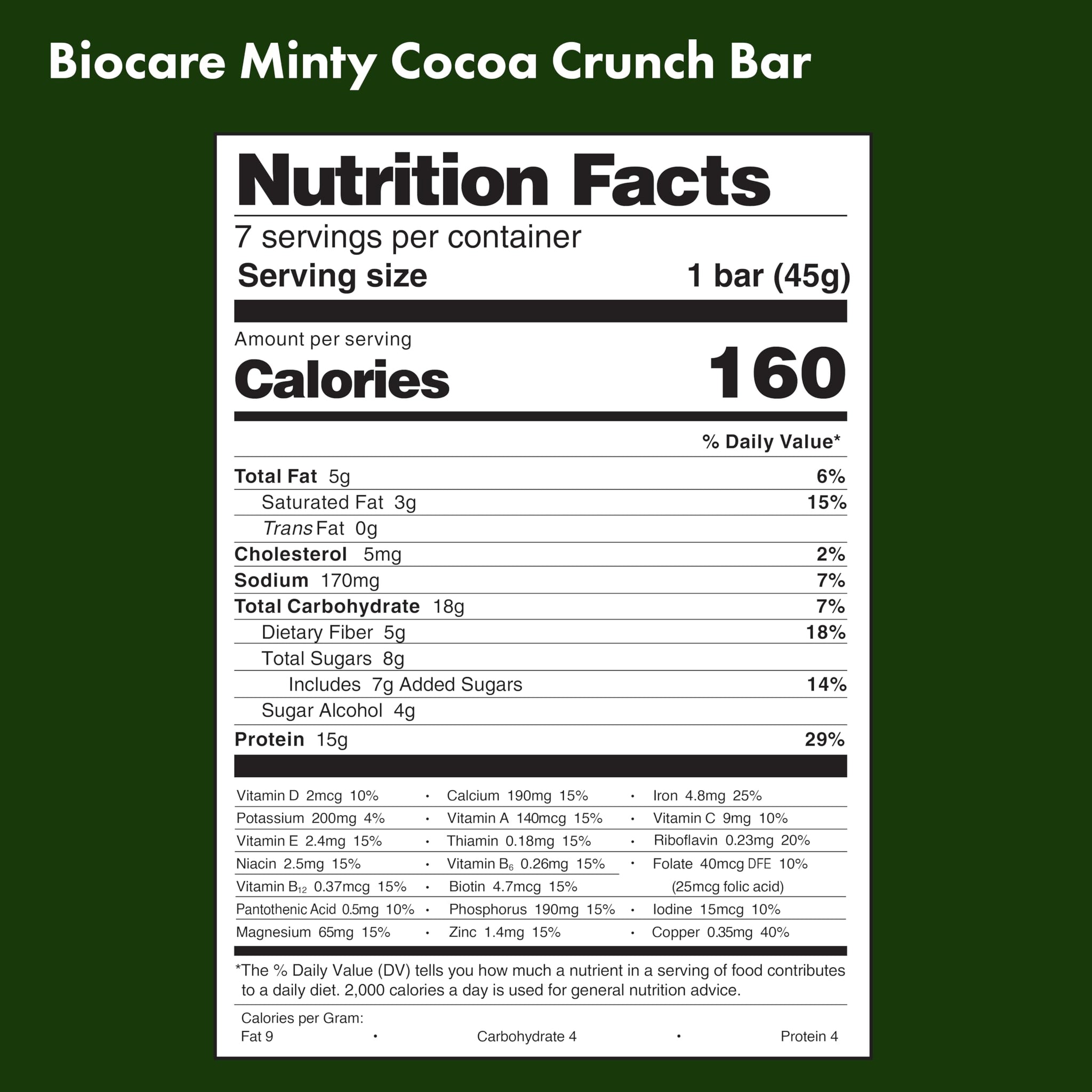 Biocare Peppermint Bar